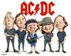 Sebastian Cast – POWER UP – AC/DC-Musikerkarikatur – Kunstdruck