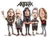 Sebastian Cast - ANTHRAX - Caricature de musicien - Impression d'art