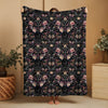 Gothic Fleece Blanket - Butterfly Moon - Luxury Twin / Double Velveteen Fleece Blanket