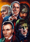 Rick Melton - Montage de Christopher Lee - Horreur classique - Impression d'art