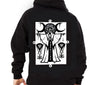 Darkside - CULT PRIEST - Men's Hooded Zip-Up Sweater - Black