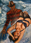 Rick Melton - Dani Thompson fait Freddy - Scream Queens - Impression d'art
