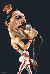 Sebastian Cast – FREDDY – Queen-Musiker-Karikatur – Kunstdruck