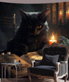 Gothic Tapestry - Grimalkin - 8ft x 6ft Gothic Wall Art