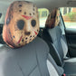 Jeu de housses d'appuie-tête de siège de voiture d'horreur - Jason - Vendredi 13