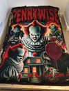Horror Movie Blanket - Pennywise Blanket - Luxury Twin / Double Fleece Blanket