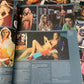 Open book with explicit content on a collage of similar images