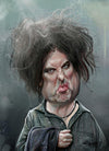 Sebastian Cast - ROBERT SMITH - Caricature de musicien - Impression d'art