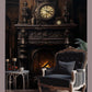 Gothic Tapestry - Study Room Fire - Gothic Wall Art