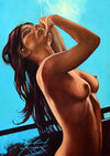 Rick Melton - Fille qui fume - Impression d'art érotique