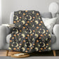 Gothic Fleece Blanket - Winter Solstice  - Luxury Twin / Double Velveteen Fleece Blanket