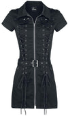 Banned Alt - MOD DRESS - Women's Black Dress - Wild Star Hearts 