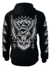 Print detail on back of hoodie