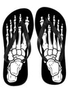 Image of print design on flip flops